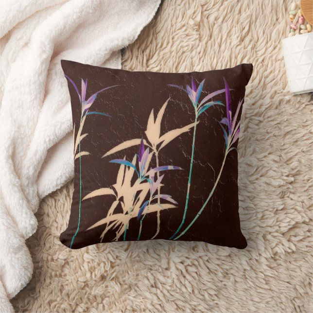 Cojín Decorativo Hojas estampadas largas (Manta)
