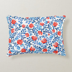 Cojín Decorativo Hojas Florales: Patrón de la Naturaleza sin Marea