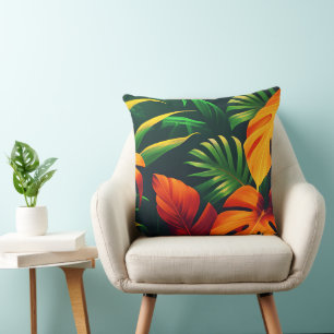 COJÍN DECORATIVO HOJAS FRONDOSAS NATURALEZA JARDÍN