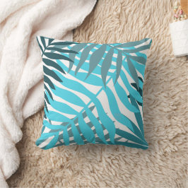 Cojín Decorativo Hojas largas azules