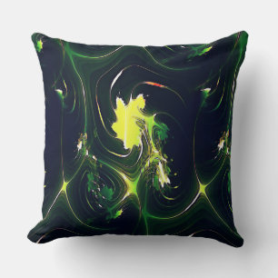 Cojín Decorativo Hojas metálicas abstractas con trazas llamativas,