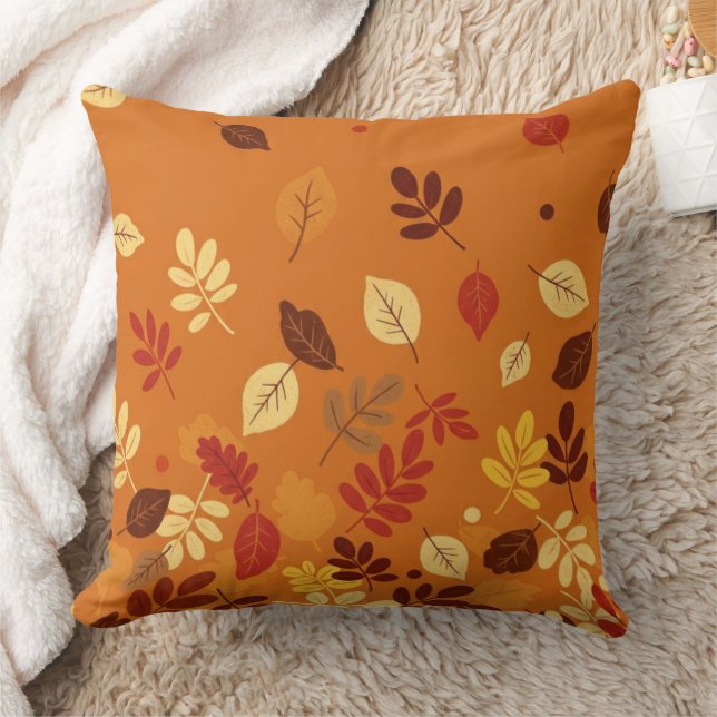 Cojín Decorativo Hojas Mínimas de Otoño (Manta)