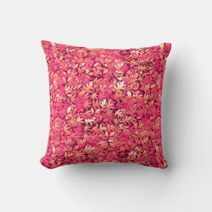 Cojín Decorativo Hojas otoñales, tonos rojos y naranjas