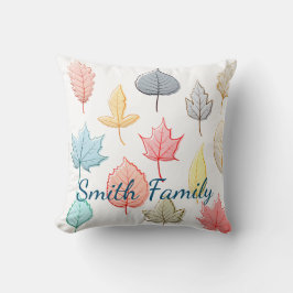 Cojín Decorativo Hojas Pastel