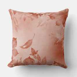 COJÍN DECORATIVO HOJAS ROJAS DE OTOÑO PASTEL