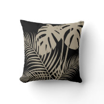 Hojas tropicales 1 Tan en negro