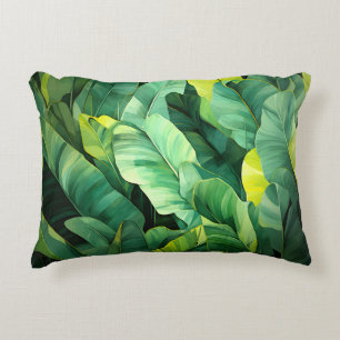 Cojín Decorativo Hojas Tropicales Abstracto Botánico Selva Naturale