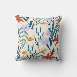 Cojín Decorativo Hojas Tropicales: Antecedentes Abstractos De Moda.