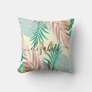 Cojín Decorativo Hojas tropicales cortas