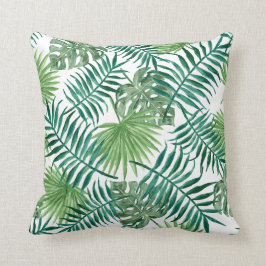 Cojín Decorativo Hojas tropicales de color de agua