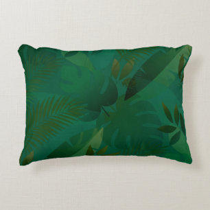 Cojín Decorativo Hojas tropicales exóticas místicas de la jungla de