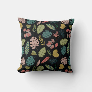 Cojín Decorativo Hojas tropicales: Floral veraniega vintage