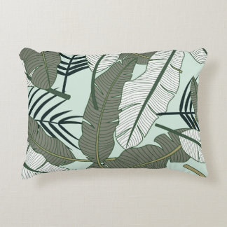 Cojín Decorativo Hojas Tropicales: Patrón de la Naturaleza sin Mar.