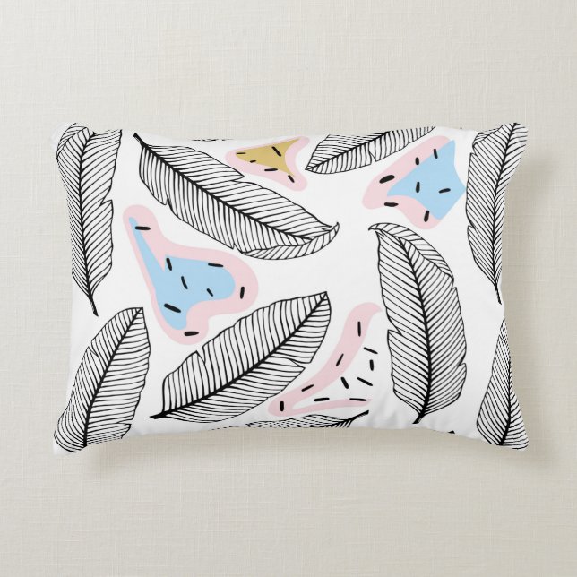 Cojín Decorativo Hojas tropicales. Patrón sin costuras botánicas. V (Anverso)