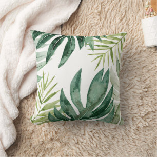 Cojín Decorativo Hojas tropicales verdes