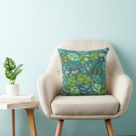 Cojín Decorativo Hojas tropicales verdes