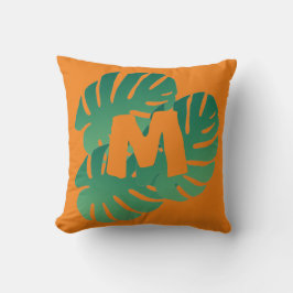 Cojín Decorativo Hojas tropicales verdes de Monstera