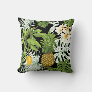 Cojín Decorativo Hojas tropicales y frutos sin fisuras