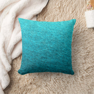 Cojín Decorativo Hojas turquesas de bonito