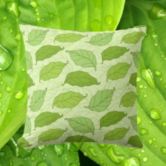 Cojín Decorativo Hojas Verdes (Subido por el creador)
