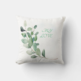 Cojín Decorativo Hojas verdes de eucalipto