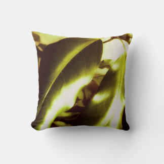 Cojín Decorativo Hojas verdes doradas