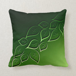 Cojín Decorativo hojas verdes elegante