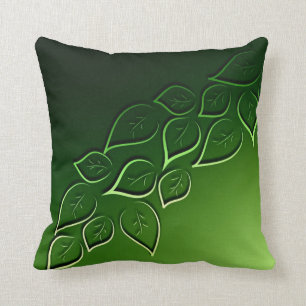 Cojín Decorativo hojas verdes elegante