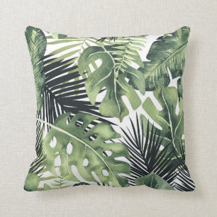 Cojín Decorativo Hojas Verdes Plantas Tropicales Botánicas Chic de 
