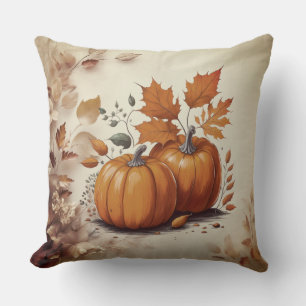Cojín Decorativo Hojas y calabazas otoñales
