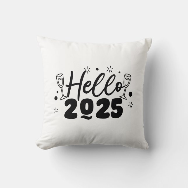 Cojín Decorativo hola 2025 (Anverso)