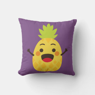 Cojín Decorativo ¡Hola amigos! Ilustracion de piña