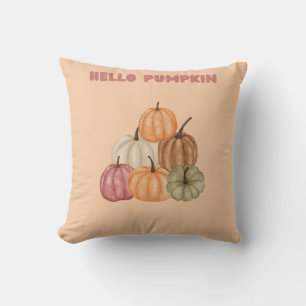 Cojín Decorativo Hola Calabaza Otoño Moderno Naranja acento de otoñ