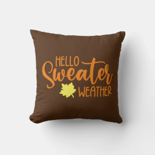 Cojín Decorativo Hola clima de suéter