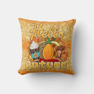 Cojín Decorativo Hola Color del Personalizar de otoño