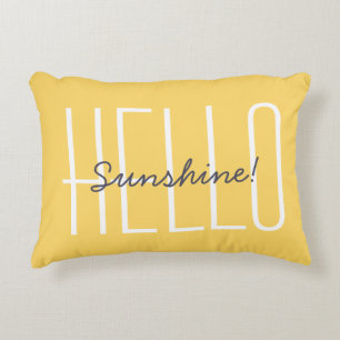 Cojín Decorativo Hola Comillas Soleadas Decoración Amarilla Alegre