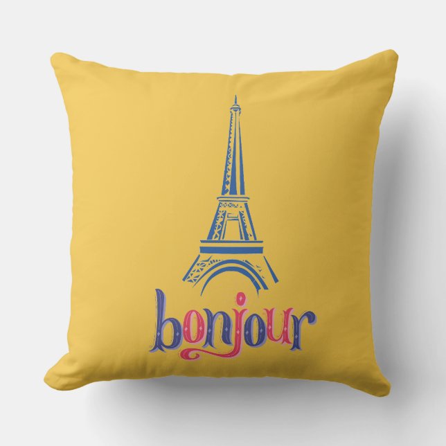 COJÍN DECORATIVO HOLA FRANCIA (Anverso)