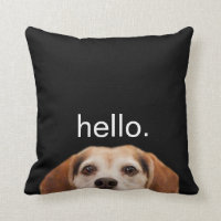 Hola gracioso Perro Beagle sonriente negro moderno