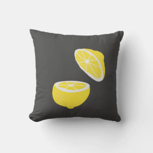 Cojín Decorativo Hola Lemon, fruta amarilla moderna