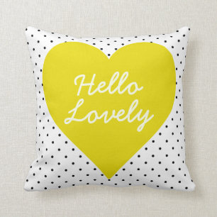 Cojín Decorativo Hola Lovely Polka Dot Heart Pillow