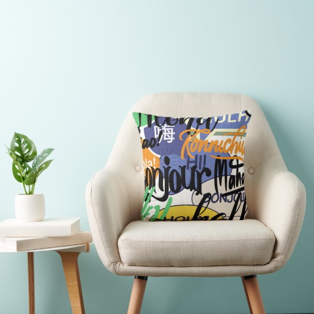 Cojín Decorativo Hola Mundo (Silla)