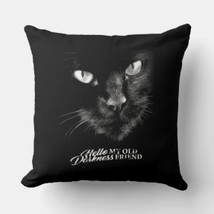 Cojín Decorativo Hola oscuridad Mi viejo gato amigo - Versión 1