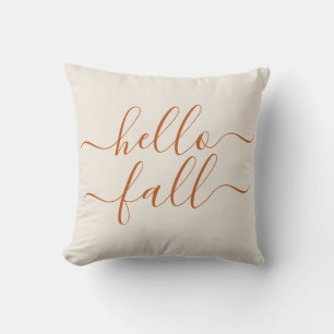 Cojín Decorativo Hola otoño Crema moderna Terracota