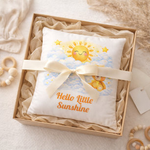Cojín Decorativo Hola Pequeño Sol Dulce Bebé Cielo Azul