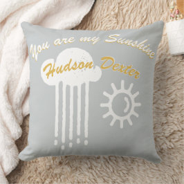 Cojín Decorativo Hola personalizada Nubes de sol y sol