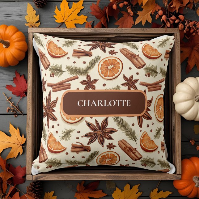 Cojín Decorativo Hola personalizada otoño - Nombre personalizado (Subido por el creador)