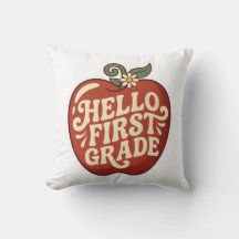 Hola Primer Grado Manzana Retro Regreso a la escue
