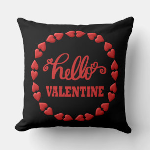 Cojín Decorativo Hola San Valentín 2024 Feliz Día de San Valentín c