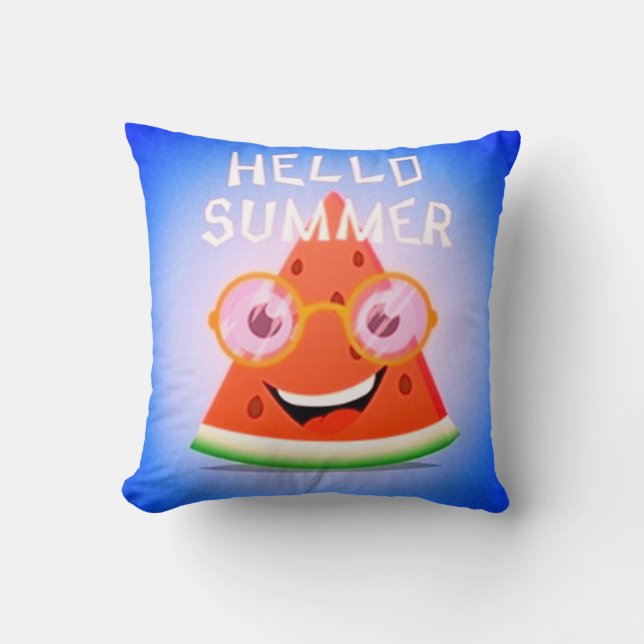 Cojín Decorativo Hola sandía de verano (Anverso)