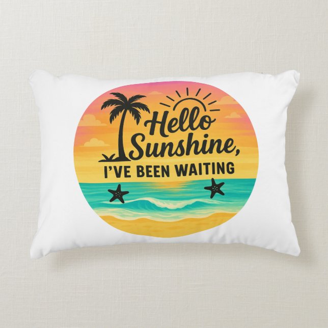 Cojín Decorativo Hola Sunshine - Acogedor (Anverso)